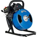 Global Industrial Drain Cleaner For 2-4 Pipe, 220 RPM, 75' Cable 670439